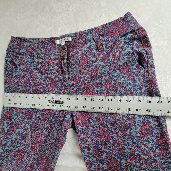 Cabi Womens Palm Beach Floral Print Straight Leg Cropped Pants Size 8 Stretch - Picture 9 of 13